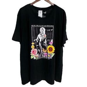 Dolly Parton Graphic T-Shirt Black 3X Quote Sunflower Guitar Butterfly Nashville